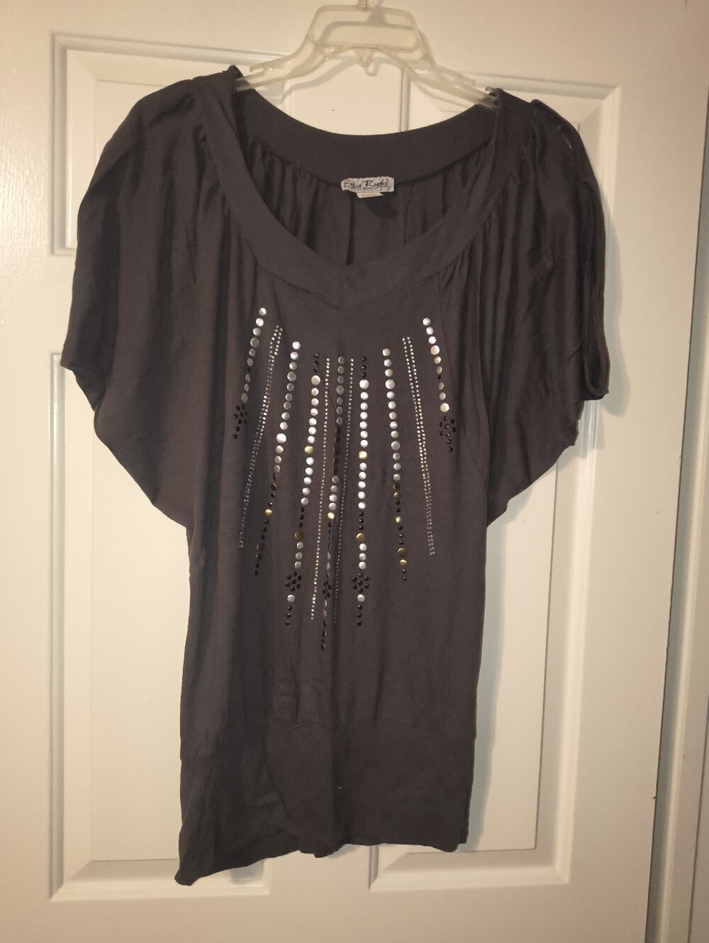 Erica Brooke Embellished Black Top – Women's Plus Size 14